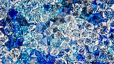 White and blue crystals, diamonds Stock Photo